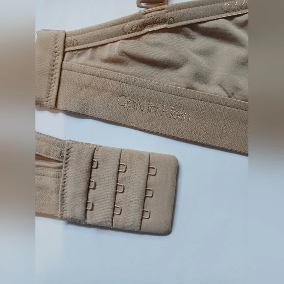 Calvin Klein Lot X 2 Soft Cup Lightly Lined Wireless Beige Bralette Set Sz Large - Picture 5 of 7